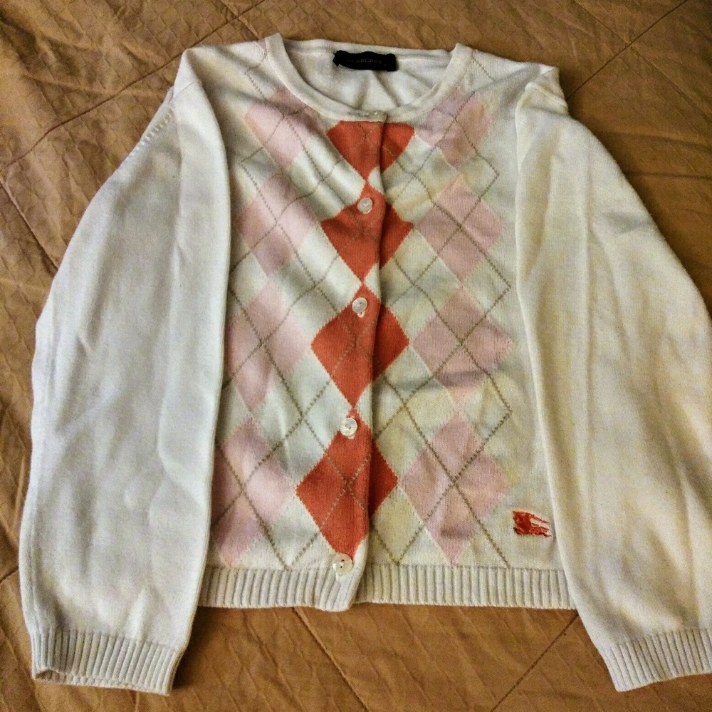 Toddler girl Burberry sweater.